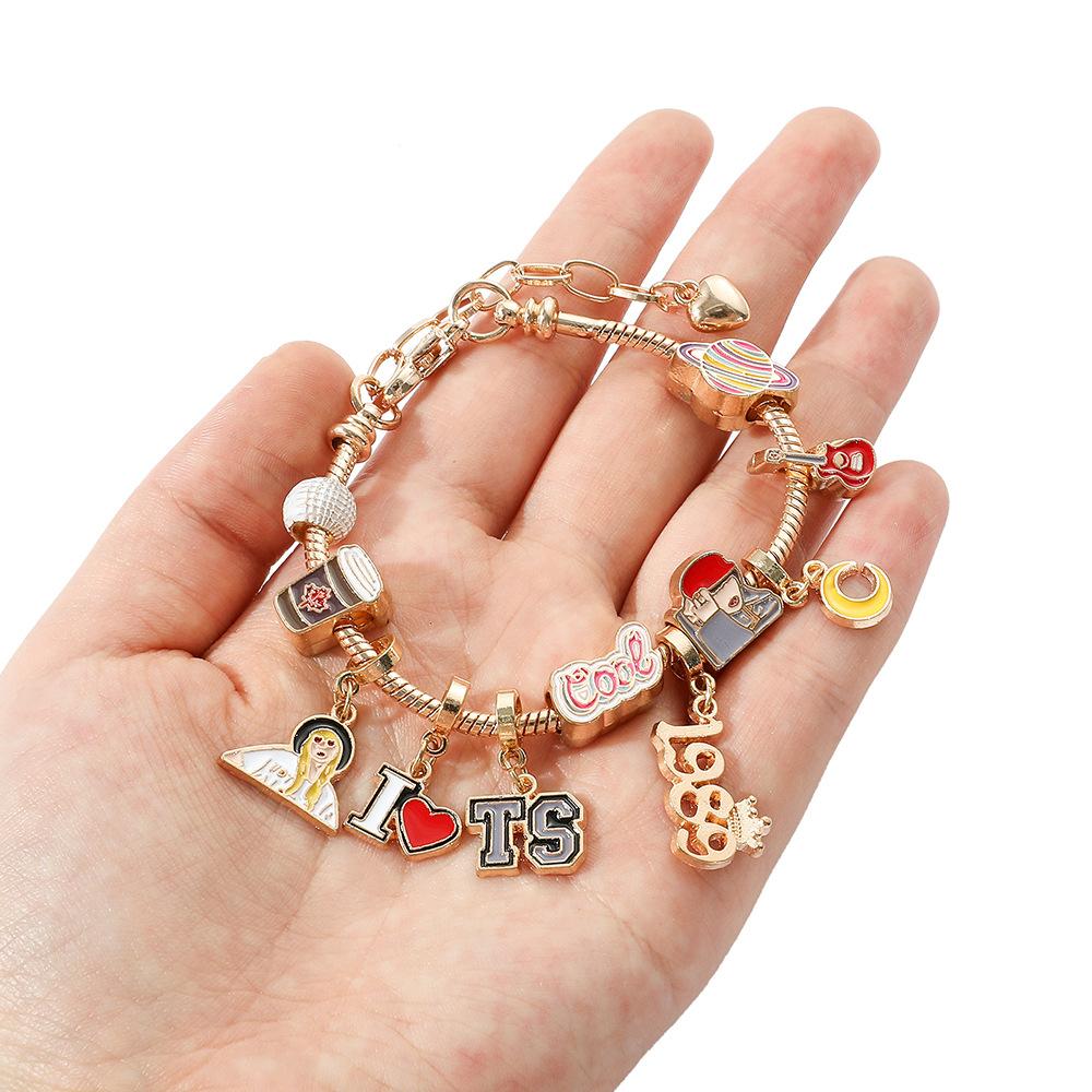 Fashion Jewelry for Charm Bracelet Gold Plated Copper Alloy Unisex Anniversary Gift