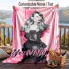 Personalized Flannel Throw Blanket,Taylor Swift Custom Printed Name, Cozy Plush Blanket For Home Use