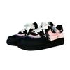 Nike Air Force 1 Slip Resistant Abrasion Resistant Low top Skateboard Shoes Women's Black Pink Silver HQ1180-001(Team74-)