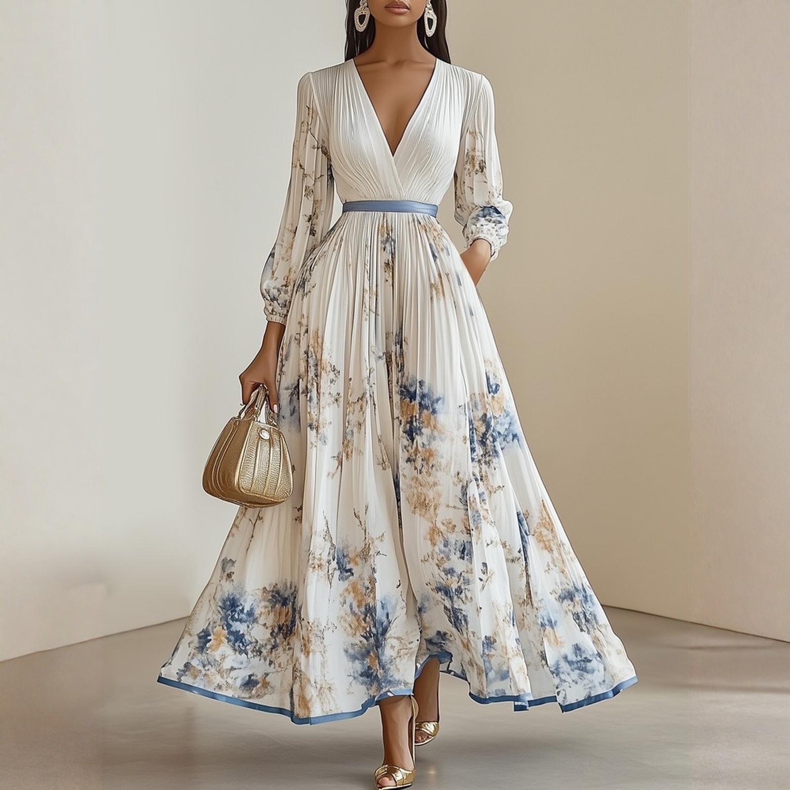 

Женские платья-бэбидолл из бархата свободного кроя с квадратным вырезом и длинными рукавами XXL белый