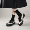 European Station Thick-soled Round Head Big Head Shoes Women's Autumn and Winter New Muffin Sole JK Uniform Small Leather Shoes Thick Heel Single Sh