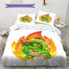 Shenron Pattern Bedding,Quilt Set Quilt Cover Pillowcase Home Birthday Gift (1 * Duvet Cover + 2 * Pillowcase, Without Core)