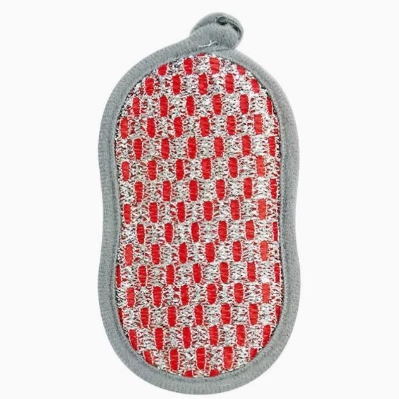 

Kitchen Double-sided Dishcloths Non-stick Metal Wire Cloths Kitchen SpongesDishcloths and Scouring Pads червоний