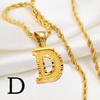 Anniyo AZ Letters Kettingen Dames Heren Verguld Initial Hanger Touwketting Engelse Letter Sieraden Alfabet Afrikaans #058002B