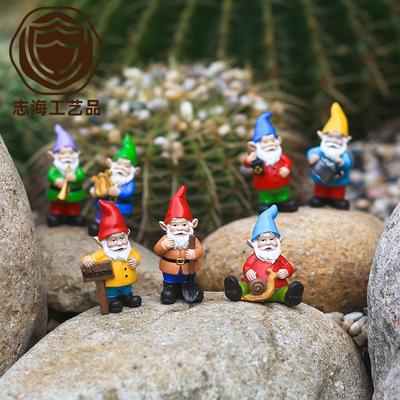 6.5cm Garden Dwarf Figurine Set Christmas Gift Resin Decor Kids Home Decoration