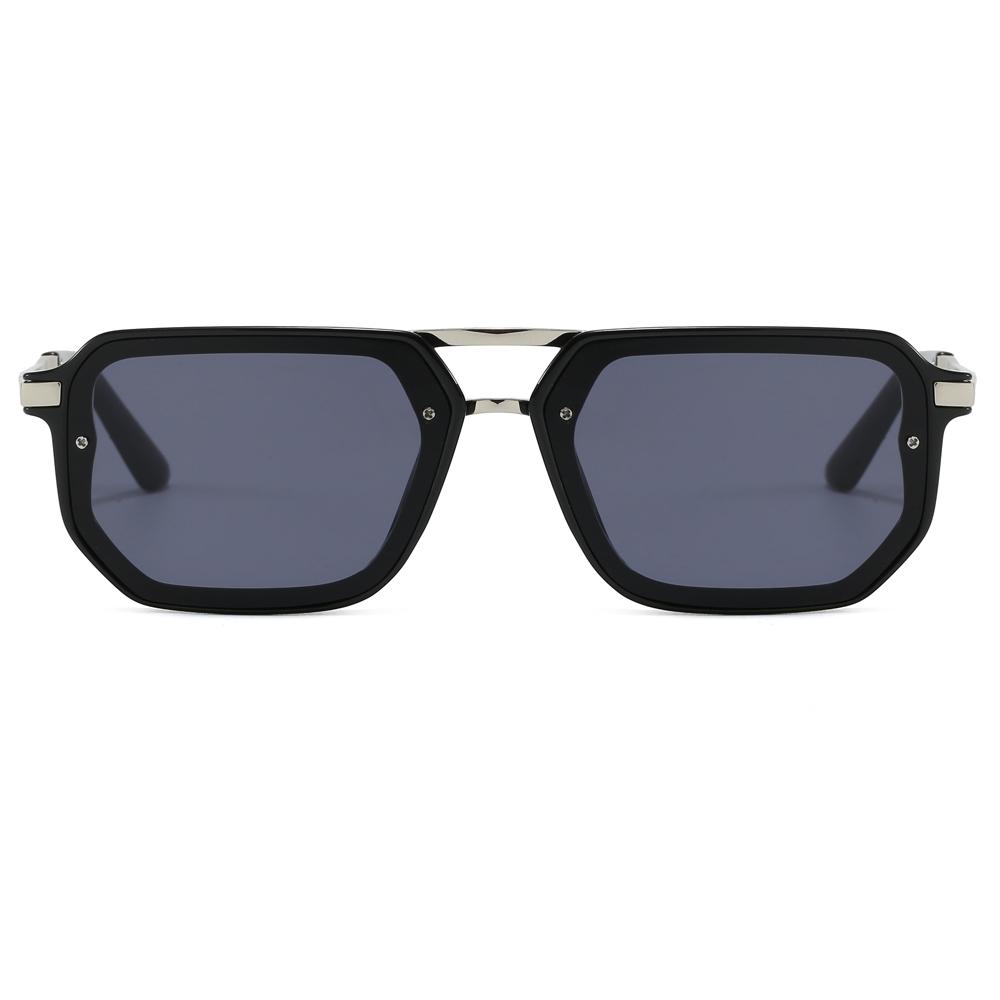 Superhot Eyewear 49061 Fashion 2026 Retro Rectangle Double Bridges Pilot Flat Top Shades Sunglasses
