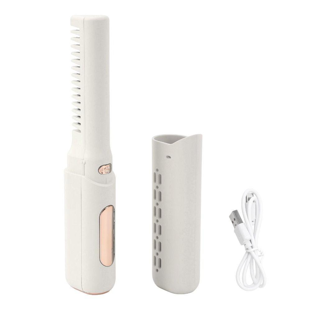 Adjustable Temperature Mini Hair Straightener Anti Scald Type-C Charging Cordless Hair Straightener