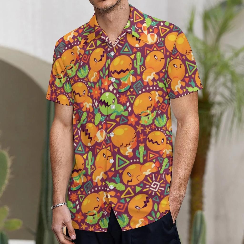 Hawaiian Men's T-shirt 3D Lamb Print Men's Summer Loose Beach Plus Size Short Sleeved T-shirt Men's Clothing Shirt