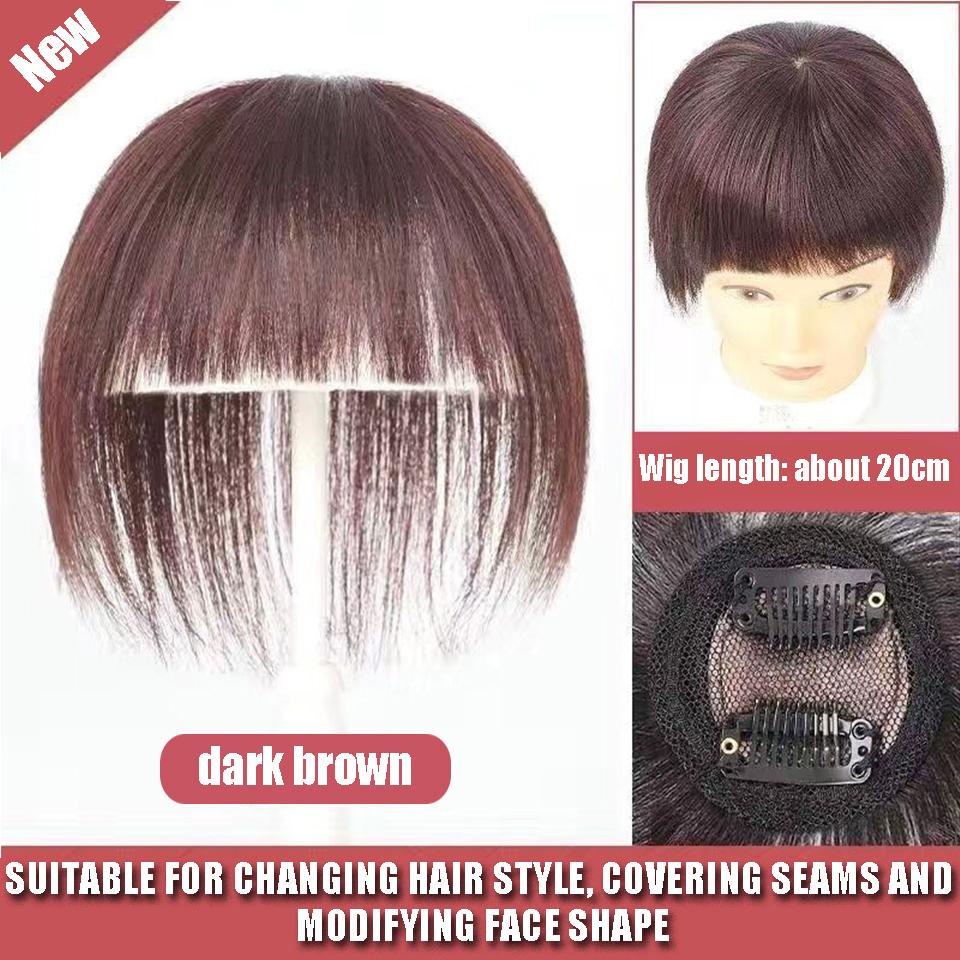 WTB Head Replacement Block Synthetic Wig Female Natural Hair Cover Breathable Straight Hair One-piece Replacement Piece Wig