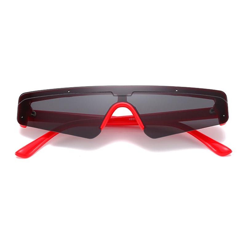 Non-polarized Cat Eye Sunglasses Female Flat Top Half Frame Sun Glasses One-piece Lens