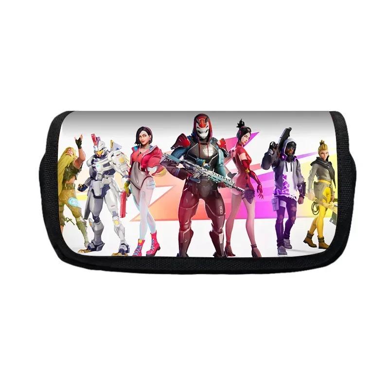 Fortnite Penály Multifunkční Krabička na Psací Potřeby Dětský Velkokapacitní Dvouvrstvý Penál