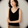 Casual Double V-Neck Cashmere Vest - Loose, Comfortable Fit, Ready-to-Wear, Warm for Autumn/Winter, Versatile Everyday Style
