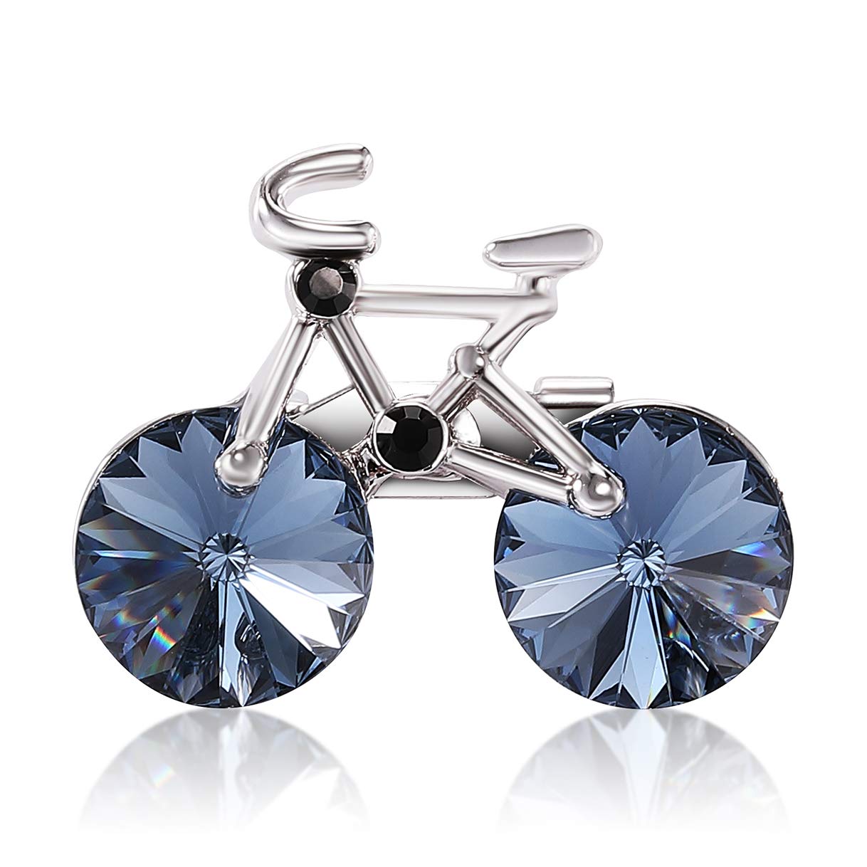 

Блискітки Richapex Милий велосипедний брошка з кришталевим скринькою Милий кристал Популярний аксесуар Ювелірні вироби Різдво