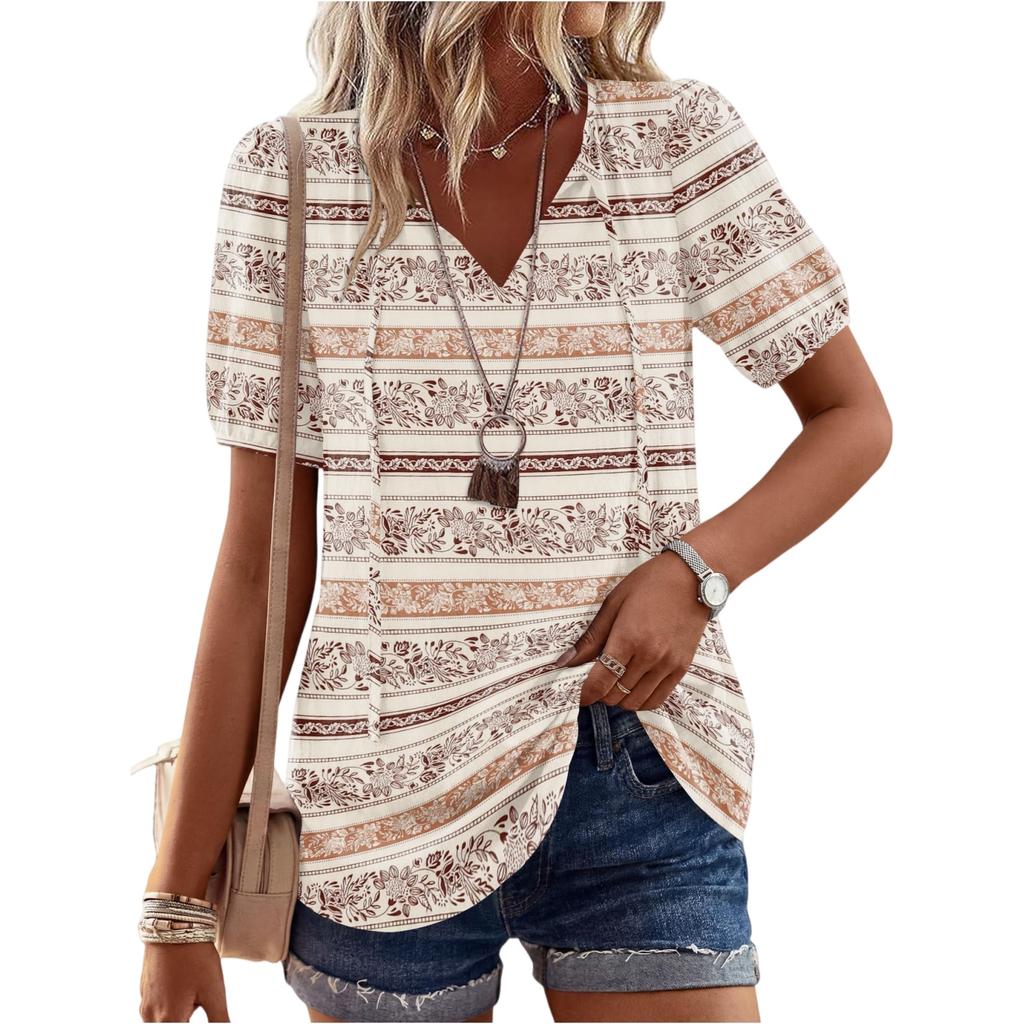 Women's Fashionable Casual Vintage Printed Blouse