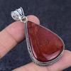 Red River Jasper Gemstone Handmade 925 Sterling Silver Pendant 2.44" W6L88