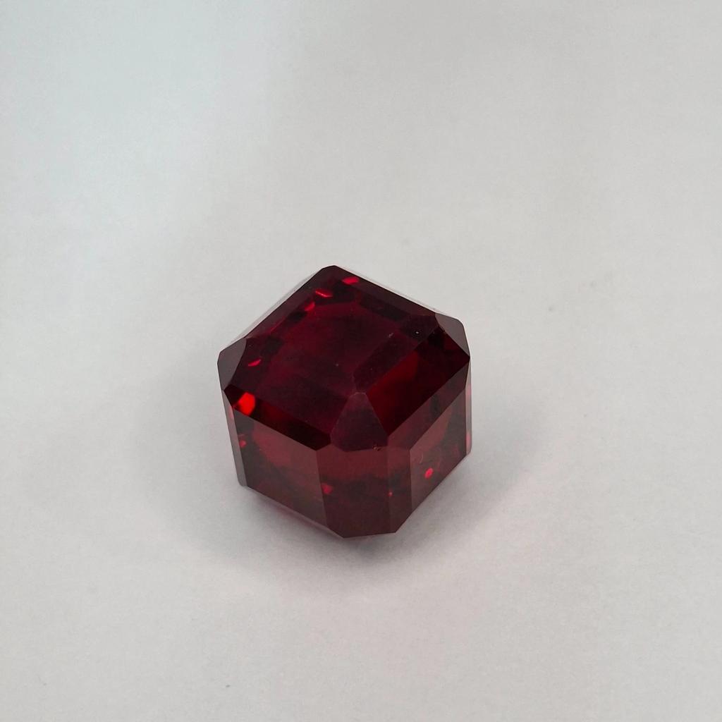 Red Ruby Mozambique Natural 40-42 Ct Cube Cut Beautiful Certified Gemstone
