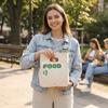 Canvas Insulated Lunch Bag Large Capacity Food Storage Bag Tote Portable Picnic Bag  School