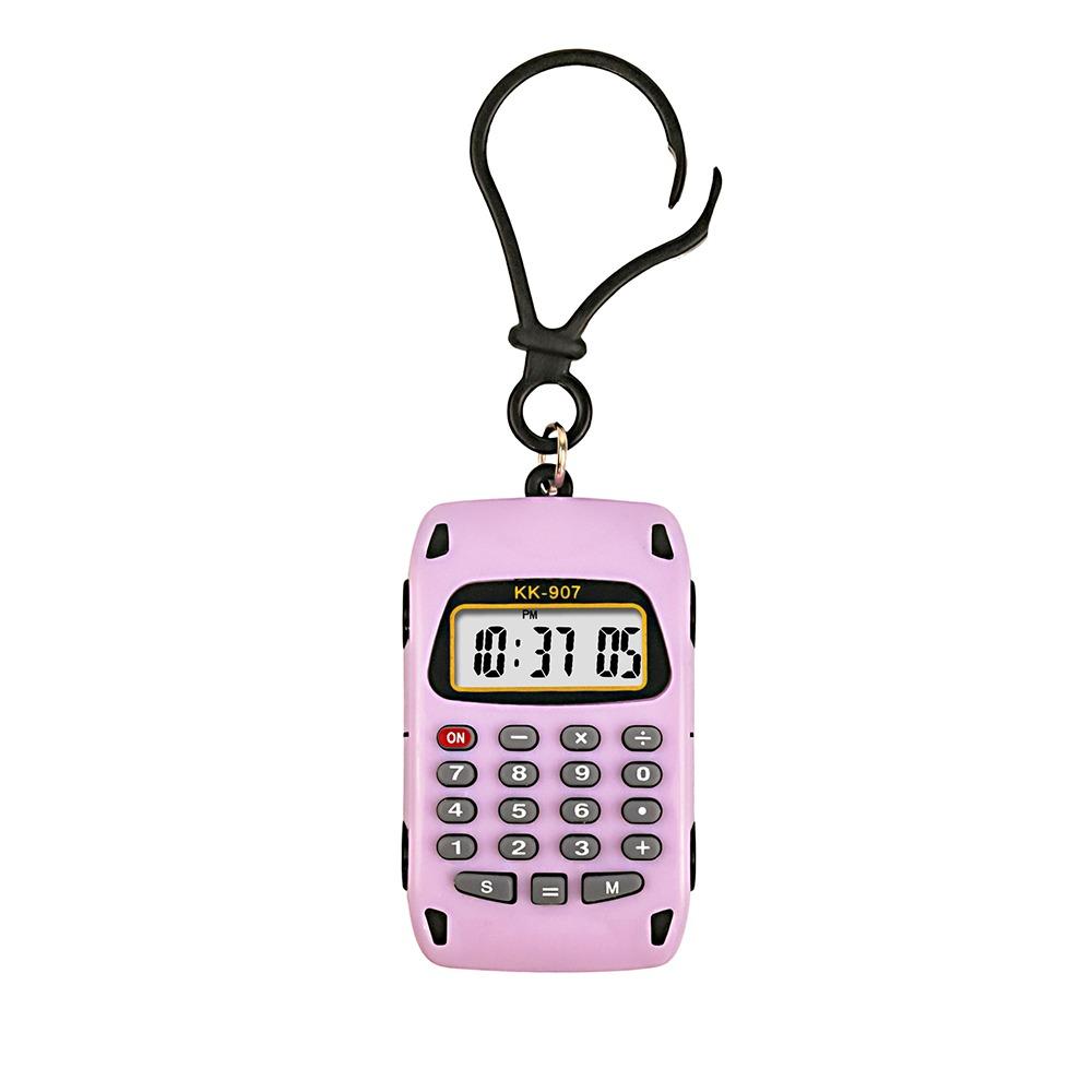 Portable Mini Electronic Calculator Lightweight Key Chain Creative 8 Digits Display Key Ring School