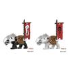 Medieval Accessories Building Blocks Soldiers Weapons Military Flags Mount War Horses Orc Mount Flags Wolf Bricks Kids Toys Gift