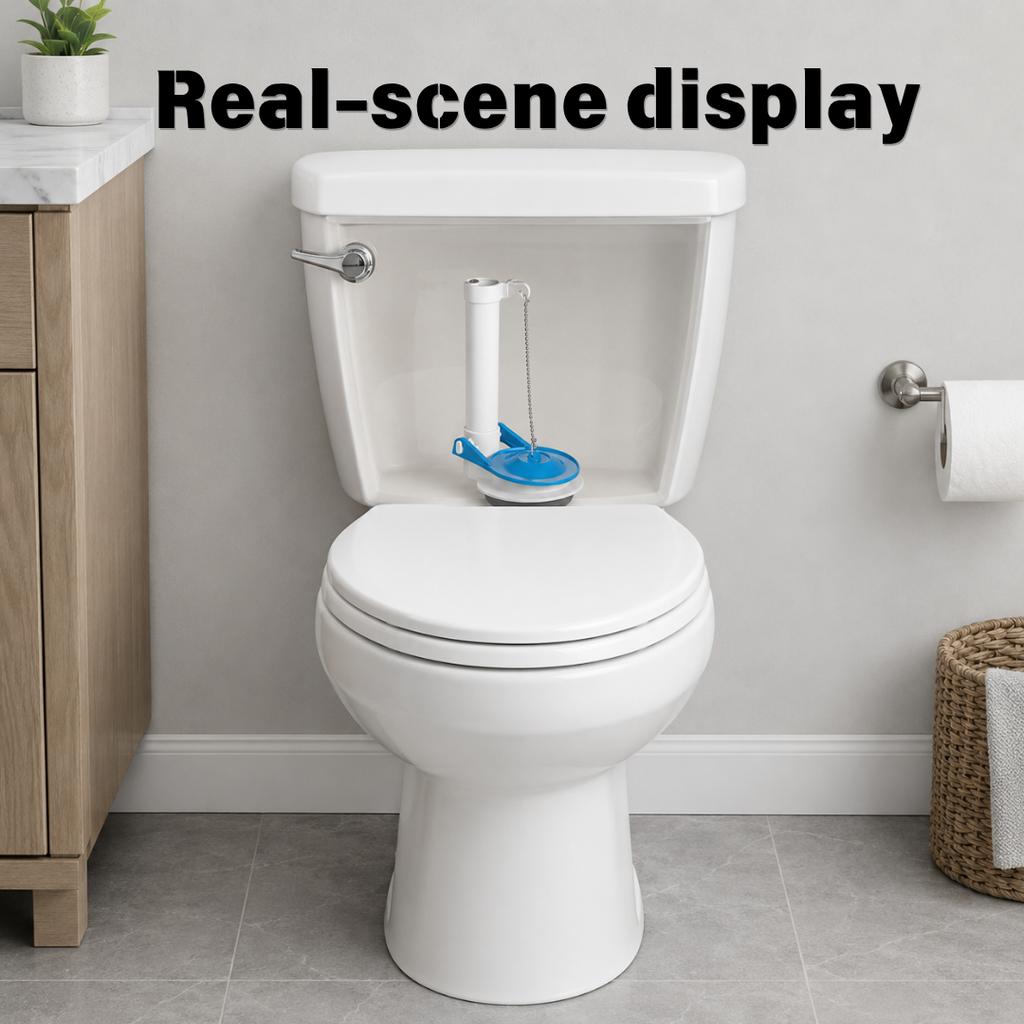 High Performance Water Saving Toilet Tank Flapper Pedal Flush Valve Stainless Steel Chain Flexible Seal Durable One Piece Design