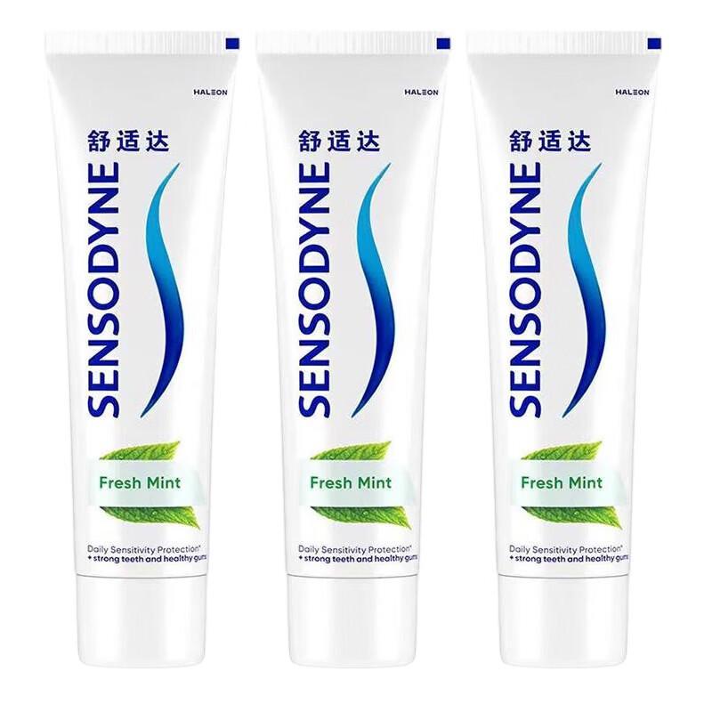 Sensodyne Anti-Cavity & Sensitivity Relief Toothpaste, Refreshing Mint, 3x100g