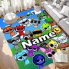 Custom Name Personalized Sprunki Game Print Carpet, Versatile Home Decor Rug, for Playroom, Apartment, Balcony, Entryway, Hallway Gift