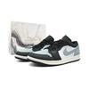 Air Jordan 1 Abrasion Resistant Low Top Vintage Basketball Shoes Men's Light Green 553558-081(Team1053-BOX)