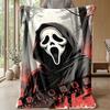 Soft Flannel Blanket Lightweight Cozy Bedroom Living Room CoverScream Ghostface