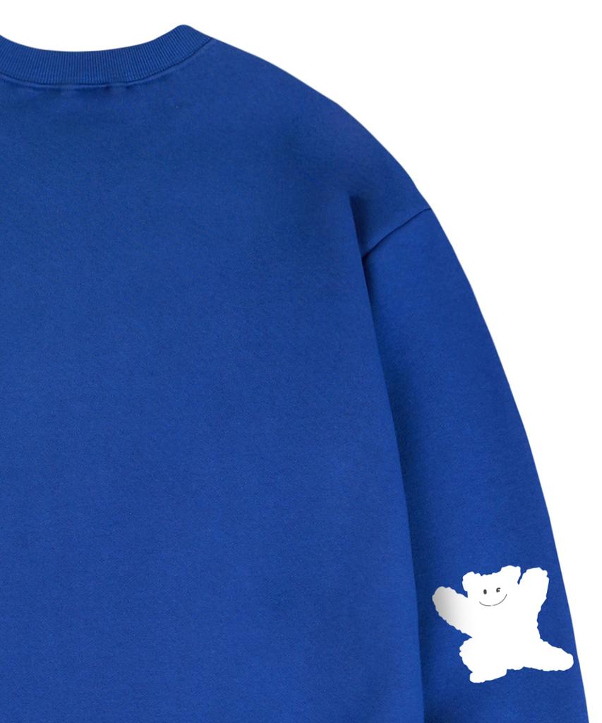 GRAVER [Unisex] Elbow I Love Bear Sweatshirt_Cobalt Blue