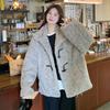 New Lamb Wool Coat Women's Winter Thickened Warm Imitation Leather Coat Loose and Thin Stand Collar Light Loose