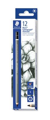 Staedtler Mars Lumograph Charcoal Soft Pencils, Pack of 12, 100C-S