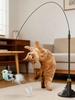 4pcs/set Strong Base Cat Teaser Set - Long Pole Cat Interactive Toy with Bell Kitten Hunting Training Toy