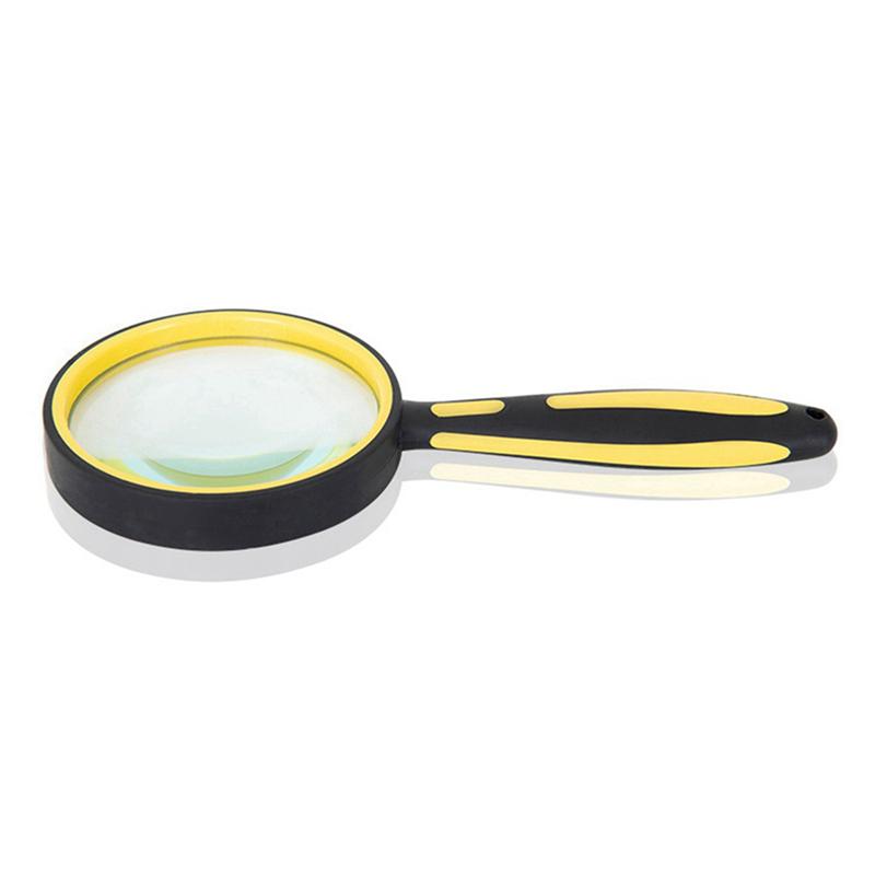 2X Portable Yellow Magnifying Glass 110Mm Diameter Lens Is Suitable For Reading Books And Newspapers For The Elderly