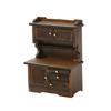 1/16 Scale Miniature Wooden Sideboard Cupboard Bookshelf for Dollhouse Kitchen and Living Room Display Decors Furniture