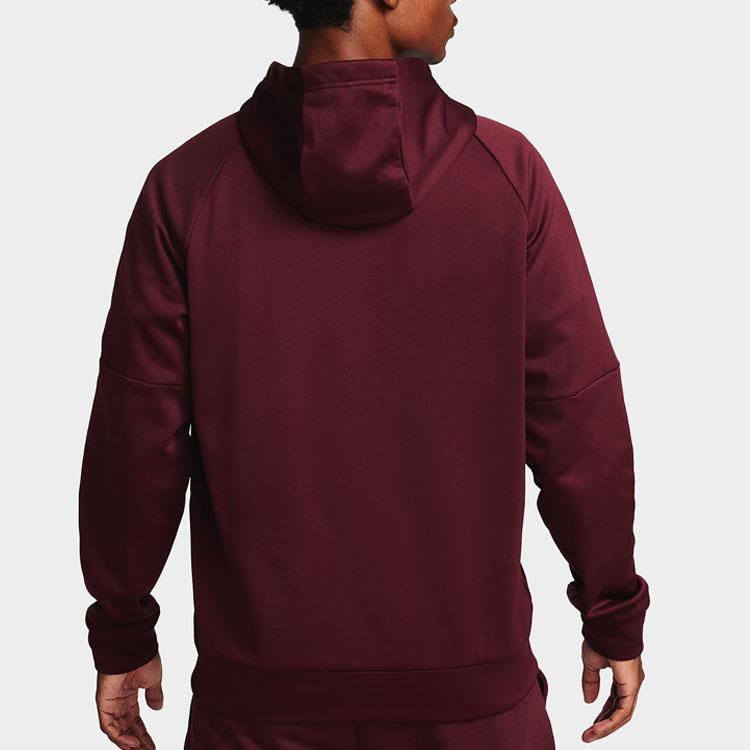Nike Therma-Fit Full-Zip Fitness Top Logo Print Hooded Jacket Men Jackets Red DQ4830-681