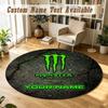 Round Rug Custom NameMonster Energy Pattern Non Slip Carpet Home Floor Decor