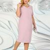 Robe pour femme MODERNE NOUVELLE SAGA Été Manches Courtes Broderie Femme Robes Longues Décontractée Col en V Grandes Tailles Robes