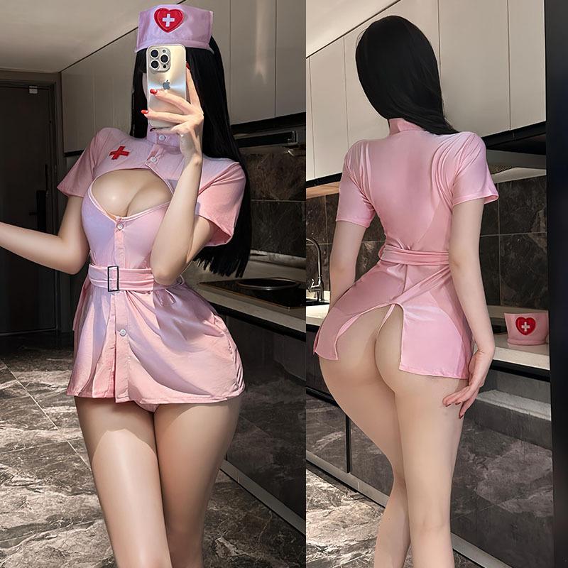 Bare Nurse Dress Seduction Cosplay Passion Suit Erotic Underwear Small Breasts Big Flirting Uniform