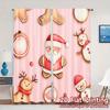 2pcs,Curtains Christmas Cookies Cute (3) Popular Curtains&Window Treatment Versatile Polyester Fabric Curtains Decorations