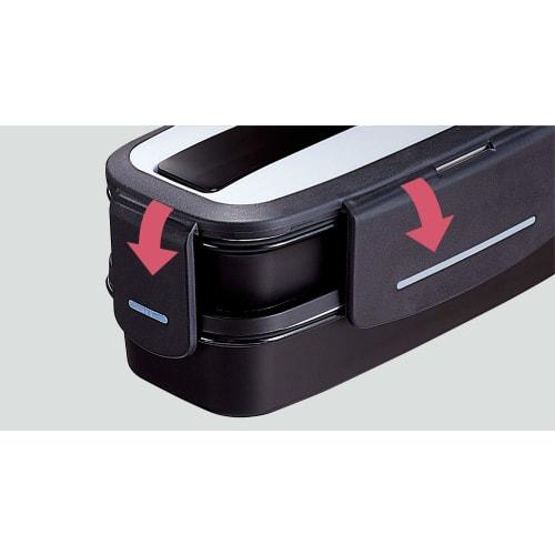 Asvel Lantus DB TLB-TS820 Silver Lunch Box, 820ml, 22.4cm W x 10.4cm D x 9.0cm H, with bag