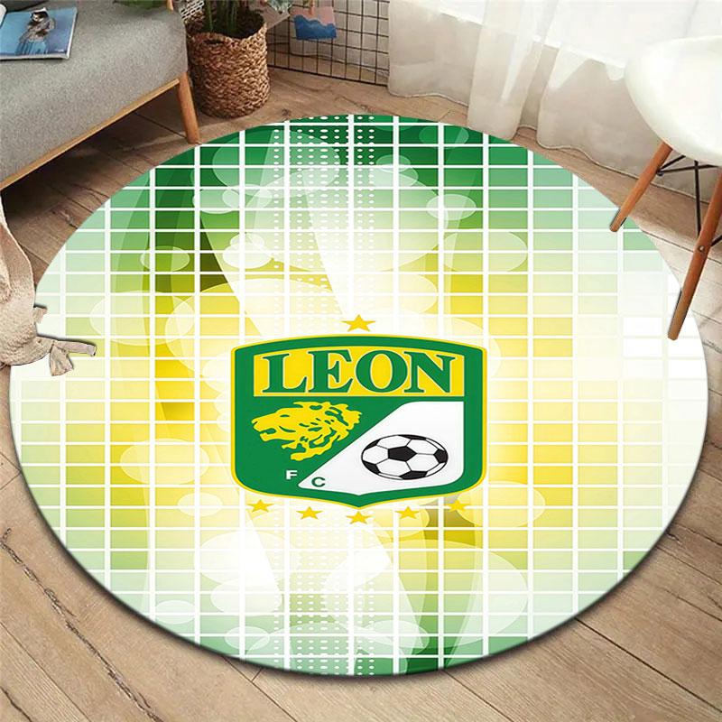 Club Leon Round Area Rug,Carpet Rug for Living Room Bedroom Sofa Playroom Decor,Non-slip Floor Mat