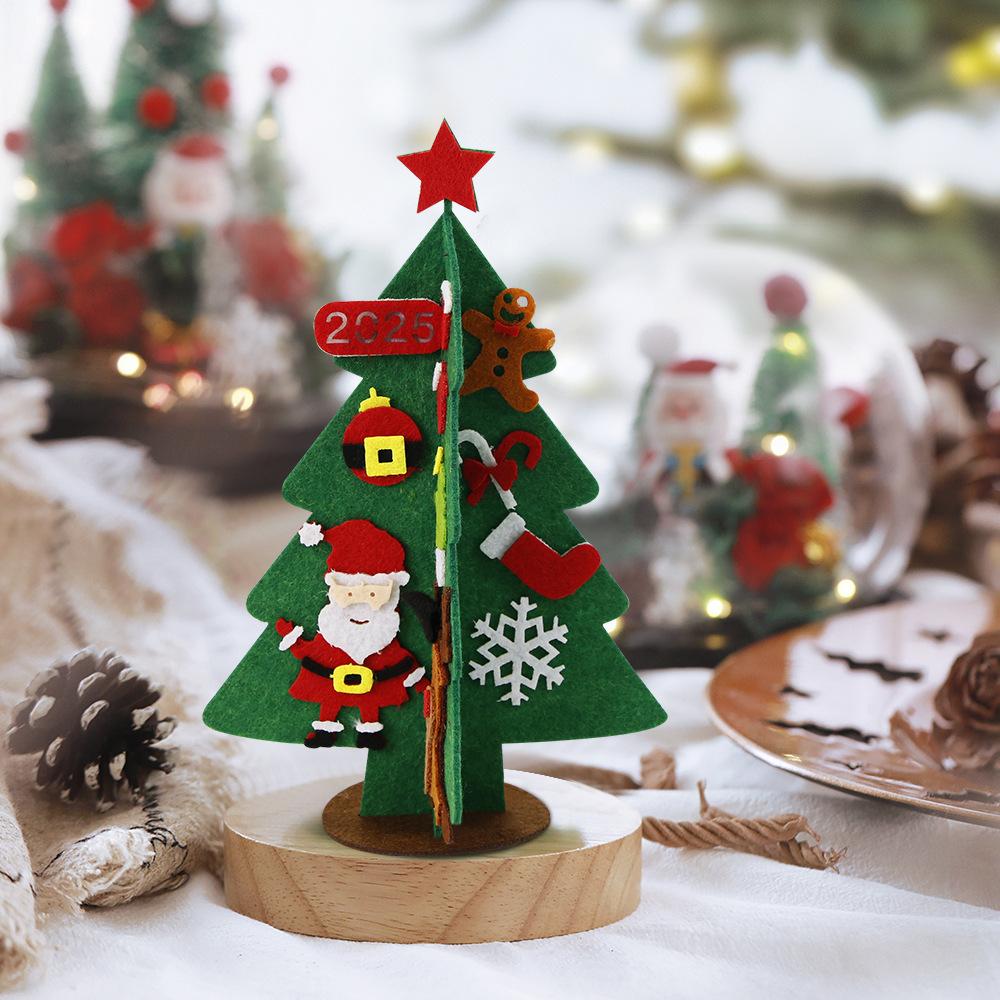 Handmade Non-Woven Christmas Tree Hanging Decoration, Children'S Mini Christmas Tree Material Package, Christmas Decorations