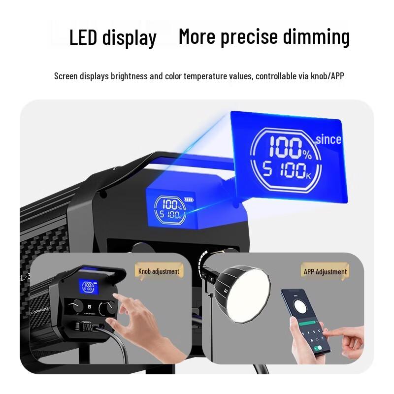 FB 300W COB LED Studio Video Light Kit