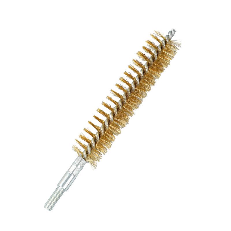 Copper Wire Pipe Brush for Polishing, Deburring & Rust Removal with M6 Teeth Screw 