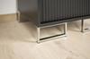 Set of 4 metal furniture legs, silver chrome frame, 20 x 9 cm