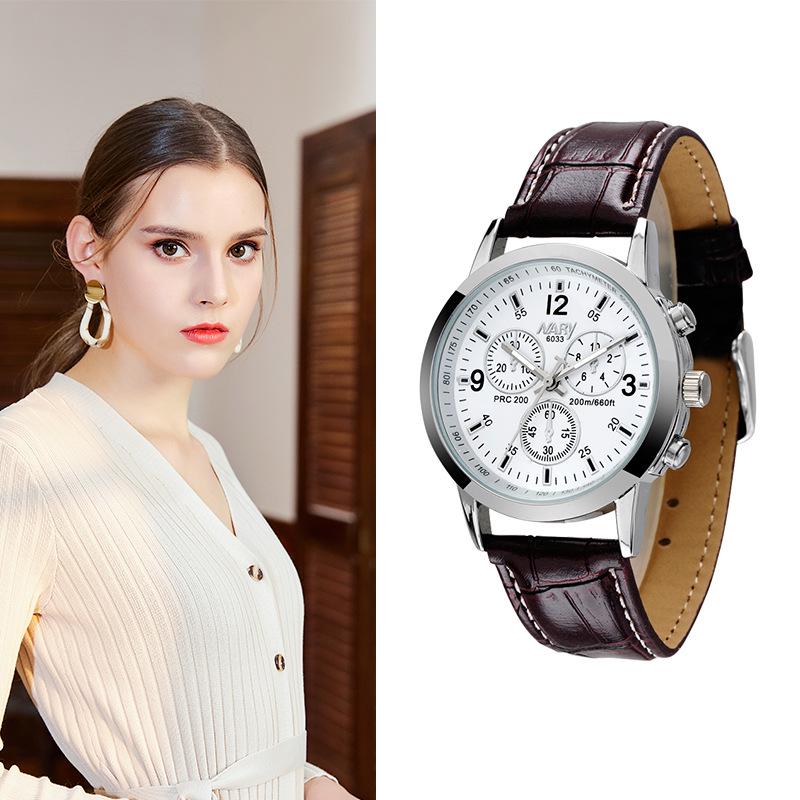 Relógio de Pulso de Quartzo Nary Fashion para Casais - Modelo Unissex Presente para Estudante 6033