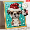 Christmas Pearl Painting Kit Handmade DIY Cute Puppy Santa Home Decoration Painting