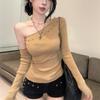 Summer Girl Style Sweater With Rhinestones And Off Shoulder Design For Youth Fashion