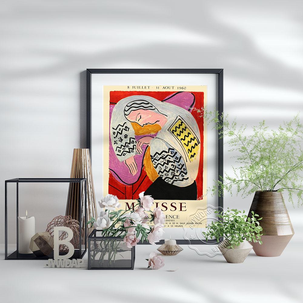Henri Matisse Aix-En-Provence Poster, Matisse A Person Hands Propped Up On A Table Sleeps Art Prints, French Vintage Home Decor No Frame