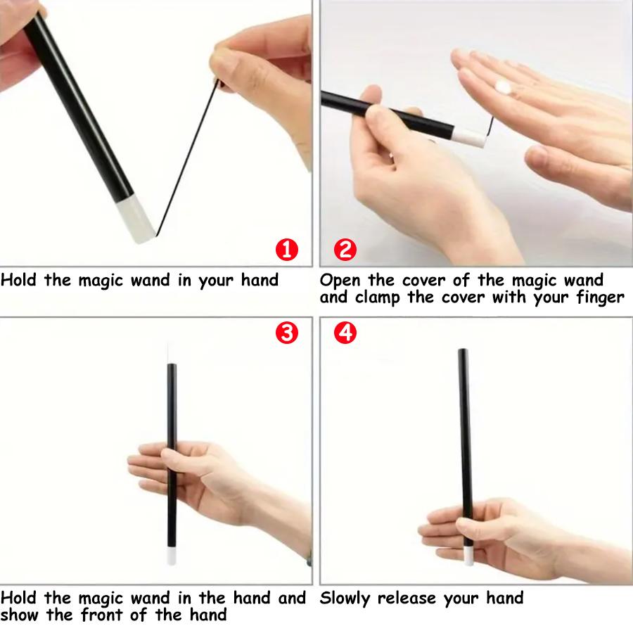 1-5pcs 24.5cm Automatic Rising Magic Wand - Easy to Master, Perfect for Stage/Close-Up/Family Party Magic Props